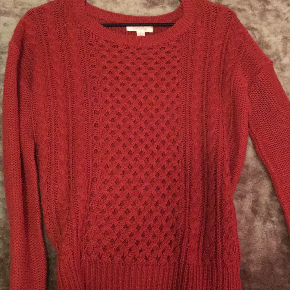 Nordstrom red knit sweater